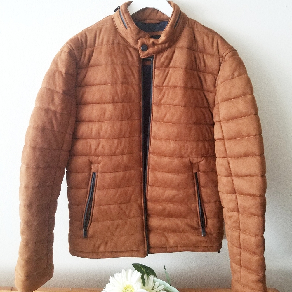 ZARA Mens Brown Suede Jacket